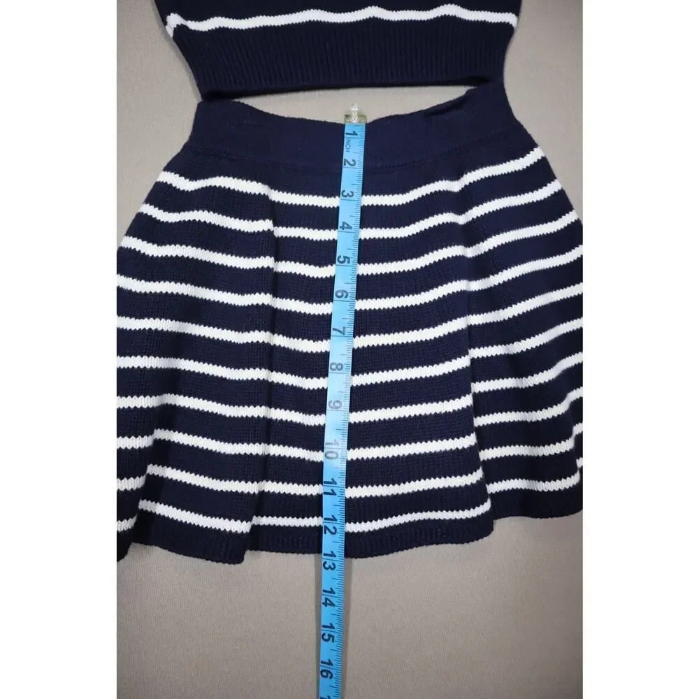 Polo Ralph Lauren Girls Two-Piece Nautical Striped Sweater and Skirt Set Size 6‎